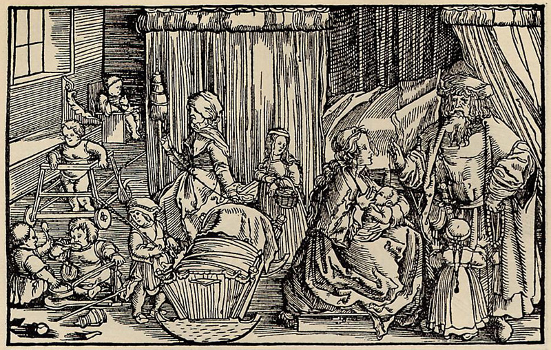Abbildung 3: Petrarcameister, Fruchtbares und wohlsprechliches Hausweib, Holzschnitt, 1523