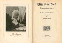 Titelseite der Autobiographie von Elise Averdieck