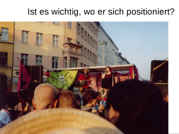 Ist es wichtig, wo er sich positioniert?